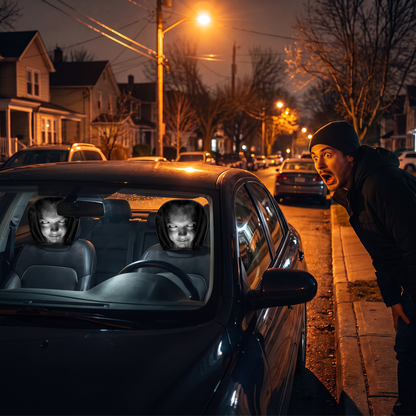 BooSeat™ - Creepy Headrest Cover