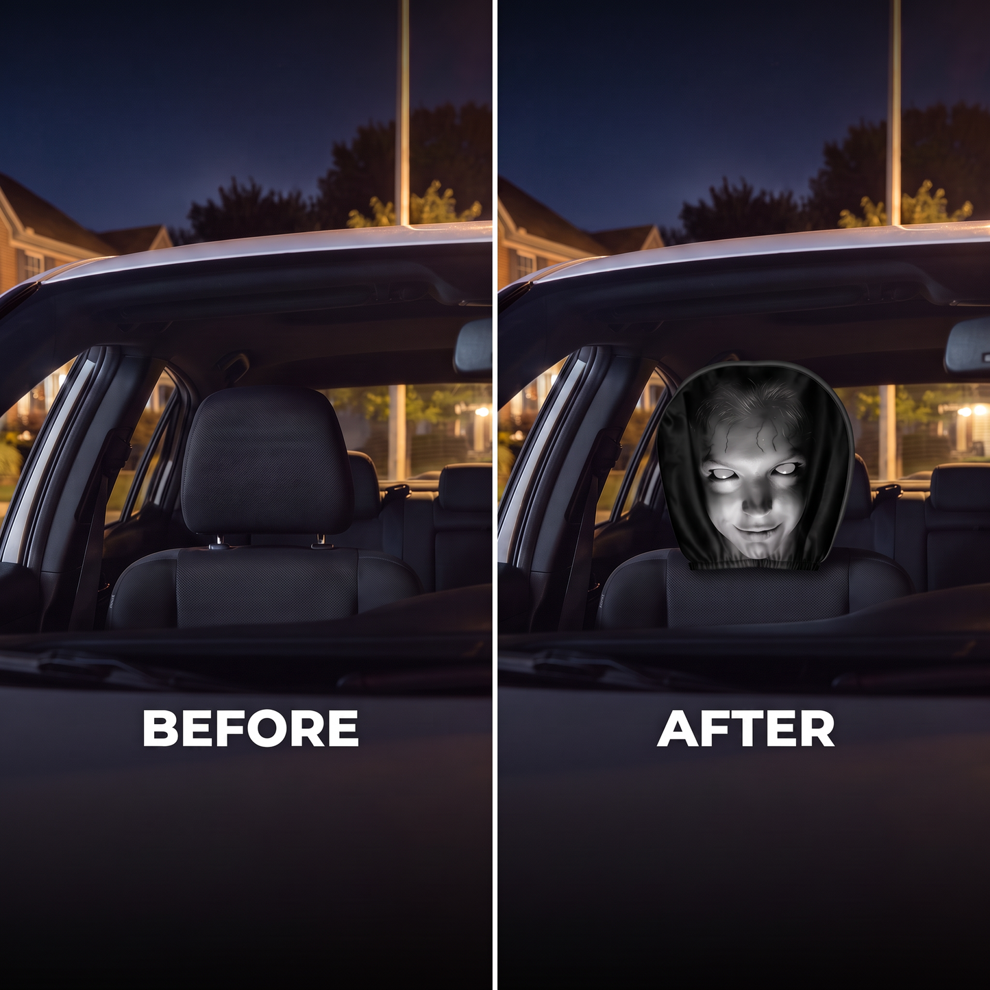 BooSeat™ - Creepy Headrest Cover